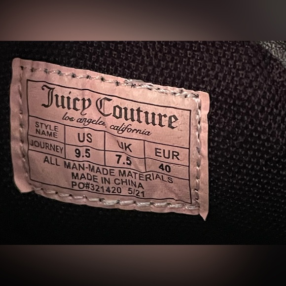 Juicy Couture Black Platform Wedge High-Top Sneakers Size 9.5 - Picture 14 of 14